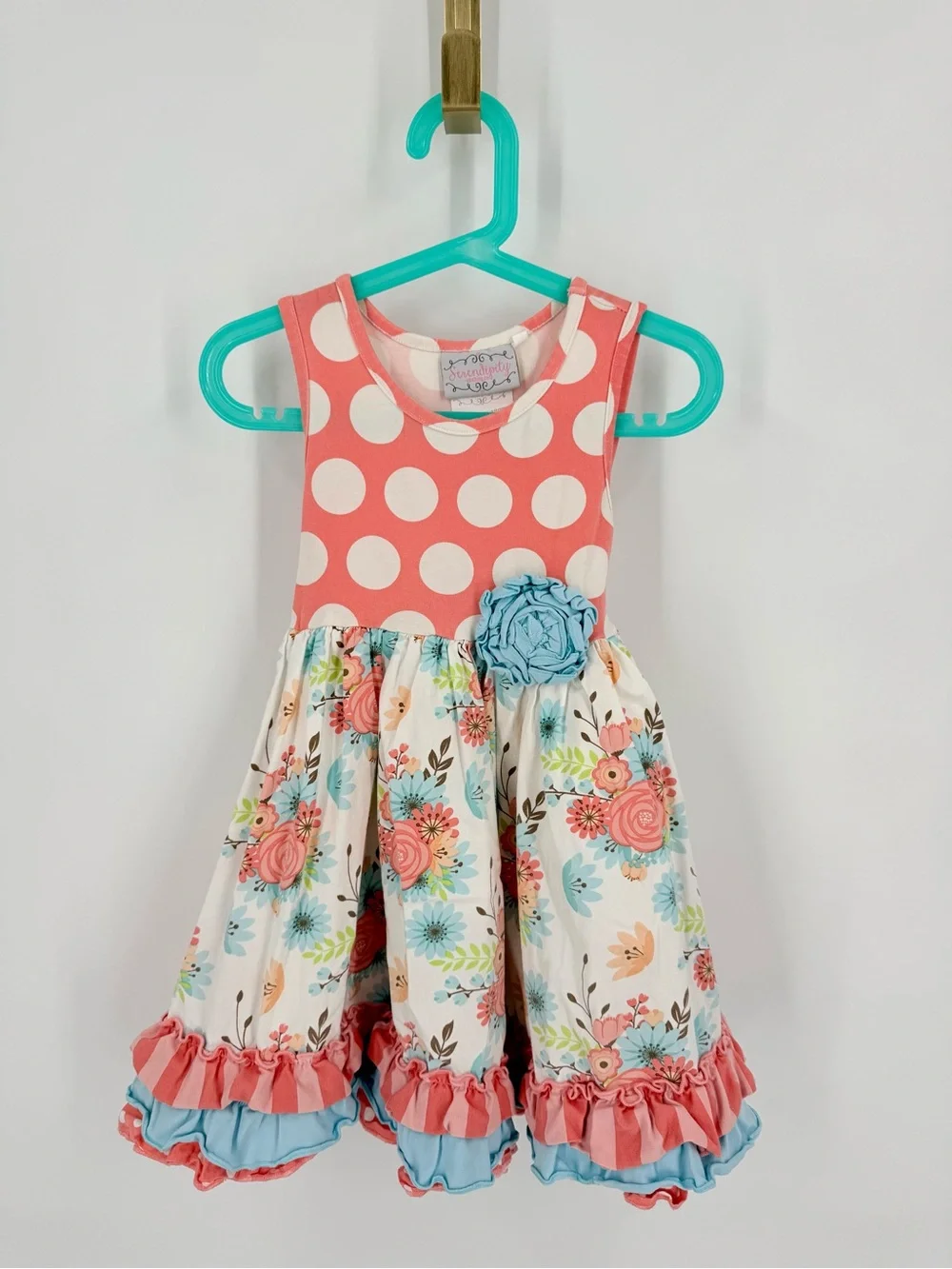 Serendipity Clothing Co. Floral Polka Dot Dress Size 5